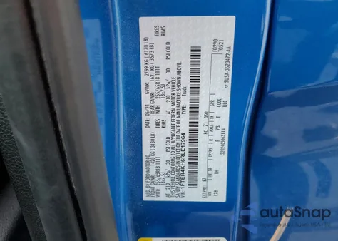 2024 Ford Ranger Lariat z USA, uszkodzony, nr VIN 1FTER4KH6RLE17964